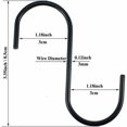 thumbnail image 2 of Gancho en forma de S de acero inoxidable negro para cocina/baño/dormitorio/oficina, juego de 15, gancho grande para colgar en forma de S de 3,3 pulgadas, soporte para colgar para gabinete/, 2 of 5