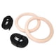 thumbnail image 3 of 1 par de anillos gimnásticos profesionales de madera, entrenamiento de fuerza para gimnasio, Fitness, con correas de poliéster, 3 of 10