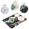 thumbnail image 4 of Yayeee Dish Drying Mat for Kitchen Counter Ultra Absorbent Easy Clean Pad 24x18", Evening Mountain Road, 4 of 7