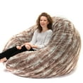 Jaxx 6 Foot Cocoon Large Bean Bag Chair for Adults, Premium Luxe Faux