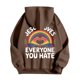 thumbnail image 4 of MHFRRA Sudaderas y Sudaderas para Hombre para Uso Casual, Suéter Acogedor con Diseño Estampado, Ajuste Holgado para Otoño E Invierno Marrón, 4 of 5