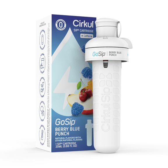 Cirkul GoSip Berry Blue Punch Flavor Cartridge, Drink Mix, 1-Pack
