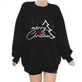 thumbnail image 5 of biudgviw Merry Christmas Sweatshirt for Women Fall Soft Fleece Long Sleeve Pullover Shirts Trendy Crewneck Graphic Oversized Tops, 5 of 5
