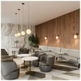 thumbnail image 5 of Round Dining Table combines timeless elegance with contemporary design.Luxurious faux marble top, brushed gold detailing, and a sturdy matte black base., 5 of 5