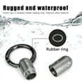 thumbnail image 2 of 2PCS Waterproof Stainless Steel Pill Box Bottle Cache Container Keychain Health Care, 2 of 6