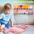 thumbnail image 5 of Airhive Busy Board for Fine Motor Skills, Montessori Toy for Autism, Travel Toy for Toddlers, Preschool Learning Toys for 1 2 3 4 Year Old, Gift for Girls & Boys, Pink, 5 of 7