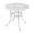 White, variant on Hassch Aluminum Patio Table with Phoenix Motif, 23.6" Round Outdoor Bistro Table with Umbrella Hole, Weather-Resistant for Garden, Balcony, or Poolside (White)