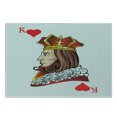 thumbnail image 3 of Casino Cutting Board, King of Heart Deck Romantic Graphic Play Card Design Gambling Luck Chance Theme, Decorative Tempered Glass Cutting and Serving Board, Small Size, Multicolor, by Ambesonne, 3 of 5