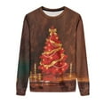thumbnail image 6 of YUGYXL Funny Ugly Christmas Sweatshirt for Women Santa Print Oversized Pullover Fleece Lined Warm Holiday Tops B Multicolor XXXL, 6 of 9