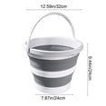 thumbnail image 3 of Tarmeek Collapsible Silicone Bucket 10L Portable Foldable Water Bucket for Camping Hiking Fishing Beach Travel Car Wash Space-Saving Tear-Resistant Lightweight with Handle, 3 of 9