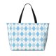 thumbnail image 2 of Easygdp Blue and White Squares Bolsa de Viaje de Playa de Gran Capacidad, Bolsa Tote Perfecta para la Playa, Escapadas de Fin de Semana y Viajes, 2 of 7