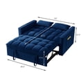 thumbnail image 5 of 4 in1 Loveseat Sofa Bed with Armrests & Storage Pockets, Multi-Function Tufted Pull-out Sofa Bed with Adjustable Backrest and Pillows, Convertible Loveseat Sofa Couch, 5 of 12