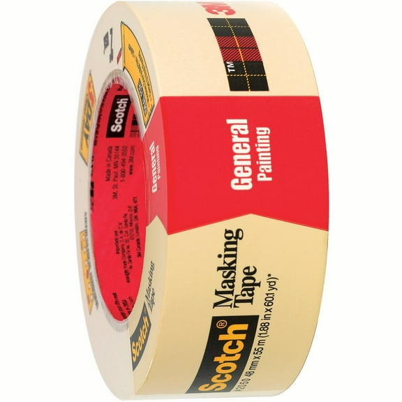 Scotch Masking Tape,2x60 yd.,Natural,PK24 T9372050