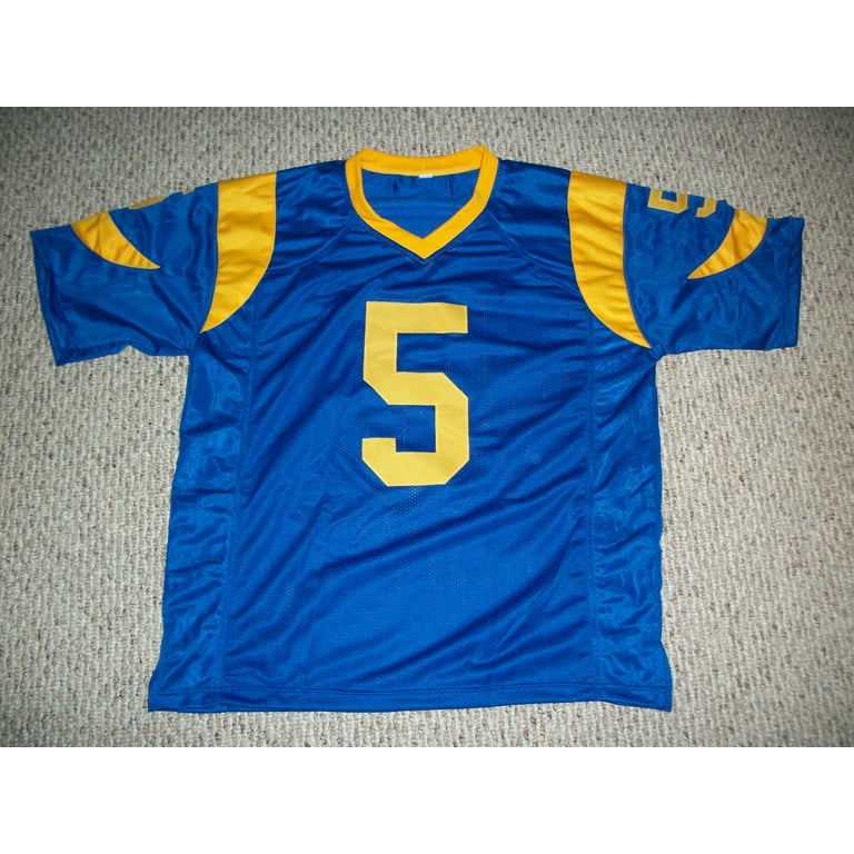 Jerseyrama Unsigned Jalen Ramsey Jersey #5 Los Angeles Custom Stitched Blue Football No Brands/Logos Sizes S-3XLs, Size: Large