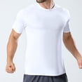 thumbnail image 4 of Men Short Sleeve Fashion T Shirt Casual Sports Top Cool Breathable Slim Fit Tee for Daily Wear Comfortable Lightweight Summer Men's Lightweight Crewneck Tee Tops, 4 of 8
