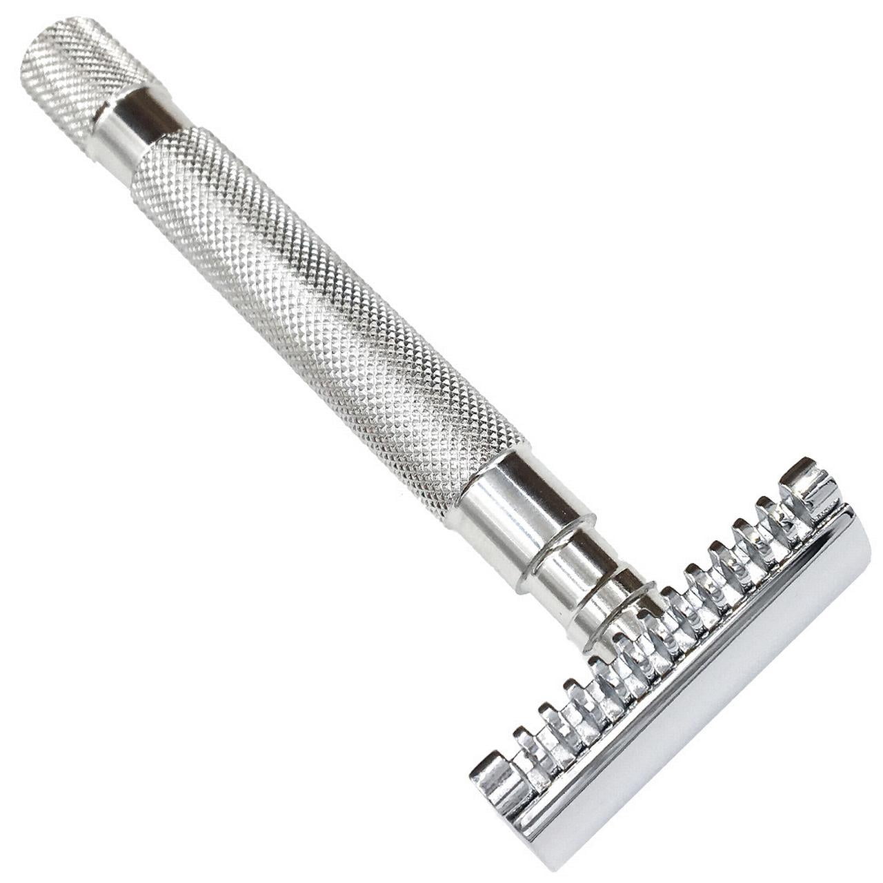 Parker Safety Razor 68S Stainless Steel Handle Double Edge Safety Razor with 5 Parker Razor Blades