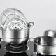 thumbnail image 4 of UTENSILIOS DE COCINA DE ACERO INOXIDABLE, DESERO APILABLE DE MÚLTIPLES CAPAS CONTA DE VIDRIO TEMPLADO, OLLA DE MULTIUSO PARA VERDUAS, MARISCOS, INDUCCIÓN, GAS, ESTUFA, 4 of 7