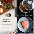 thumbnail image 3 of Greater Goods Savvy Ceramic Nonstick Cookware Set, 10 Piece Kit (Birch White), 3 of 13