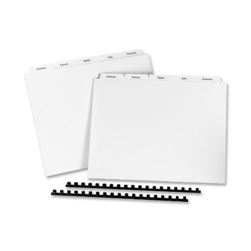 Avery Copier Tab Binder Dividers, 5 White Tabs, Unpunched, 30 Sets