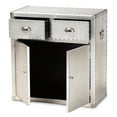 thumbnail image 3 of Baxton Studio Serge French Industrial Silver Metal 2-Door Accent Storage Cabinet, 3 of 10