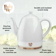 thumbnail image 3 of Pink Up Noelle Ceramic Electric Kettle for Hot Tea and Coffee, 1.5L, Gray, 3 of 8