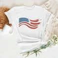 thumbnail image 2 of KALE 4th of July Short Sleeve Shirts for Women American Flag Patriotic 2D Independence Day Print Casual Sports T Shirt Y2K Clothes White XXL, 2 of 7
