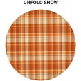 thumbnail image 4 of Fall Tablecloth 70 Inch Round Autumn Thanksgiving Plaid Table Cloth Dust-Proof Wrinkle Resistant Rustic Tablecloth for Holiday Kitchen Dining Room Party Picnic Indoor Outdoor, 4 of 6