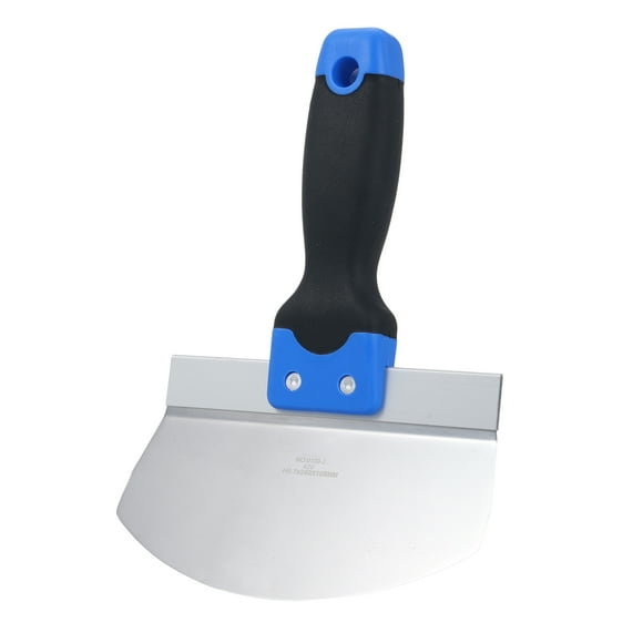 PENGGONG Stainless Steel Curved Drywall Scraper with Ergonomic Rubber Handle for Paint, Joint Compound, and Adhesive Removal - Lightweight and Durable Tool for Professionals and DIY Projects