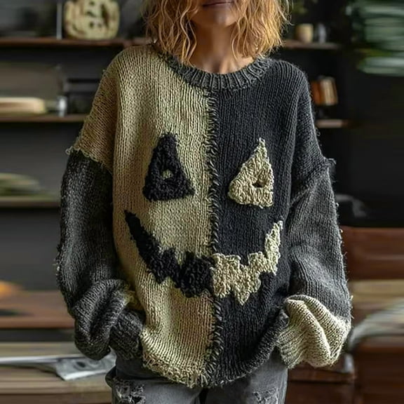 Wutalume Women's Loose Winter Knitted Fashion Casual Pullover Sweater, Cozy Oversized Top, Warm Design for Cold Weather Comfort,Gray L