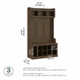 thumbnail image 2 of Bush Home Woodland 40W Hall Tree and Shoe Storage Bench with Shelves, 2 of 9
