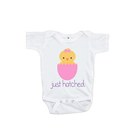 

Custom Party Shop Baby Girls Novelty Just Hatched Easter Onepiece Pink and Yellow