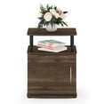 thumbnail image 5 of Furinno Jaya 2-Tier Side Table, Rustic Brown Closed Storage End Table, Night Stand, Bedside Table for Living Room, Bedroom, Home Office, Brown Walnut/Black, 5 of 5