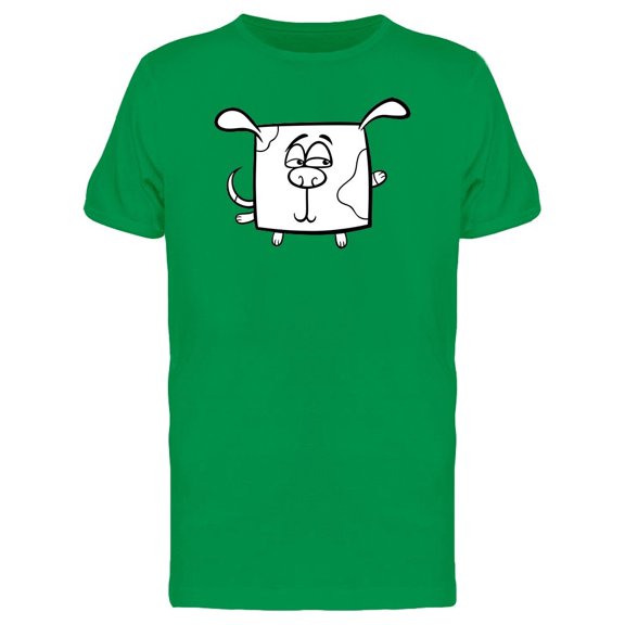 Adorable Dog Square Cartoon Tee Men's -Image by Shutterstock