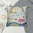 thumbnail image 2 of RUIYC Girls Rainbow Decorative Square Pillow Case Butterfly Decor Throw Pillow Cover,Girly Decorative Pillow Cover,Stars Moon, 2 of 5