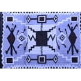 thumbnail image 1 of Ahgly Company Machine Washable Indoor Rectangle Southwestern Blue Country Area Rugs, 5' x 7', 1 of 4