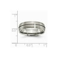 thumbnail image 6 of Solid Titanium Grooved 6mm Wedding Brushed Matte Finish Band Ring Size 9.5, 6 of 7