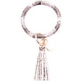 thumbnail image 2 of EGNMCR Keychains Fashion Trend Large Leather Bracelet Tassel Round Keychain Ring Jewelry Wristban Keychain Bangle, 2 of 2