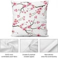 thumbnail image 6 of Cherry Blossom Decorative Throw Pillow Covers Set of 2, Pink Floral Pillow Cases Cushion Covers for Sofa Bed Couch Chair 18x18 Inch, Pink Living Room Couch Decor, 6 of 6