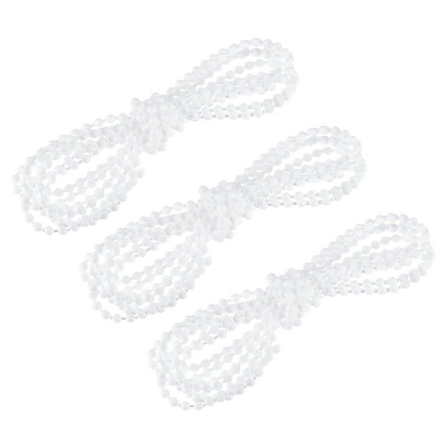 Unique Bargains Chaîne à Billes pour Stores de 3,34 Yards 3 Pcs Stores à Rouleau pour Pièces de Réparation de Fenêtre, Blanc