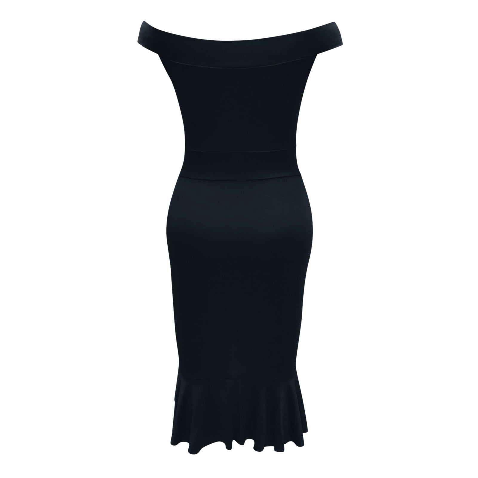 Efsteb Bodycon Dresses for Women Short Sleeve Dress Classic Solid Color Off  Shoulder Summer Dress Casual Trendy Slim Ruffle Hem Slit Dress Black XXL -  Walmart.com