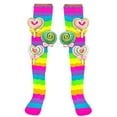 thumbnail image 3 of Women Girls Rainbow 3D Candy Knee High Socks Princess Christmas Birthday Novelty Socks, 3 of 5