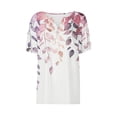 thumbnail image 4 of Women's Fashion 2024 Y2K Tops Dressy Casual Summer Clothes for Teen Girls V Neck Blouse Button up Floal Printing Vintage Short Sleeve Tunic Tops for Lady Loose Fit Flowy Multicolor T Shirts XXXL, 4 of 5