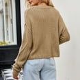 thumbnail image 4 of AGWOLF Women's Oversized Sweaters Trendy Cable Knit Crop Top Chunky Solid Color Jumper Pullover, 4 of 5