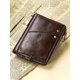 thumbnail image 3 of （brown）Genuine Leather Credit Card Wallet Holder,Credit Card Organizer for Women Men,Small Coin Purse Wallet Keychain, 3 of 5