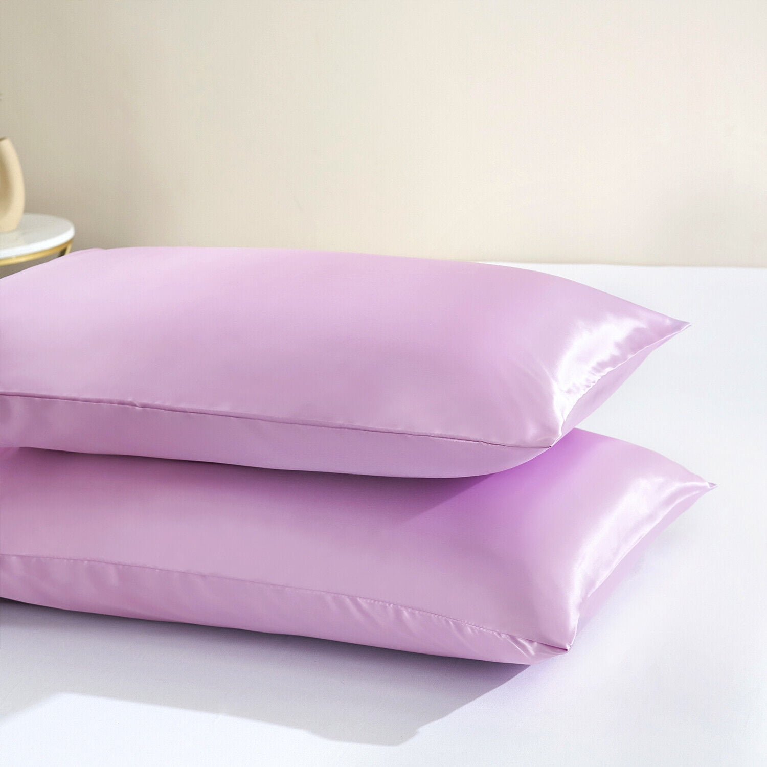 2 Pack Silk Satin Pillowcase Silky Pillow Cases 20"X30" / 20"X40" Queen King