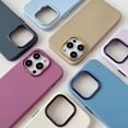 thumbnail image 4 of Simple Photo Frame Oil Spraying Phone case, Premium Minimalist Design, Drop-Proof and wear-Resistant, for iPhone 14 13 12 11 Pro Max Mini X XS XR Phone Case (Dark Blue,iPhone X/XS), 4 of 8
