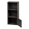 thumbnail image 3 of IRIS USA 3-Tier Wood Storage Shelf with Door, Gray, 3 of 3