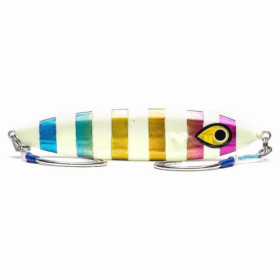 Mustad Wingman Slow Fall Jig MJIG06 Rainbow, 3oz | 80g Jigs