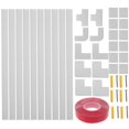thumbnail image 1 of Self-Adhesive Wire Covers Cord Hider Kit Corners For General Users In White Color Square Shape 1Set, 1 of 2