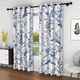 thumbnail image 3 of Lfeey Watercolor Blackout Curtains for Living Room 84 inch Long, Room Darkening Light Blocking Grommet Curtains, 2 Panels, 3 of 5